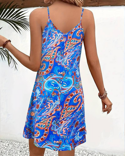 Buntes ärmelloses Sommerkleid für Damen | Mini