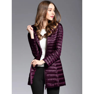 Damen Daunenjacke mit Kapuze – Leichte, warme Winterjacke in verschiedenen Farben