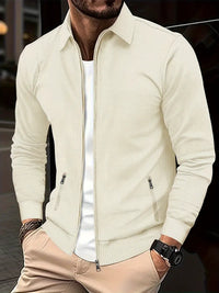 Herren Übergangsjacke Reißverschluss | Schmaler Schnitt in Beige