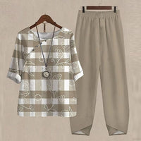 Carla | Lässiges Zweiteiliges Set in Khaki