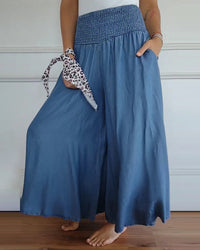 - Hose mit elastischem Bund in Blau