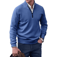 Pullover Herren Reißverschluss Winter | Warm Komfort in Blau