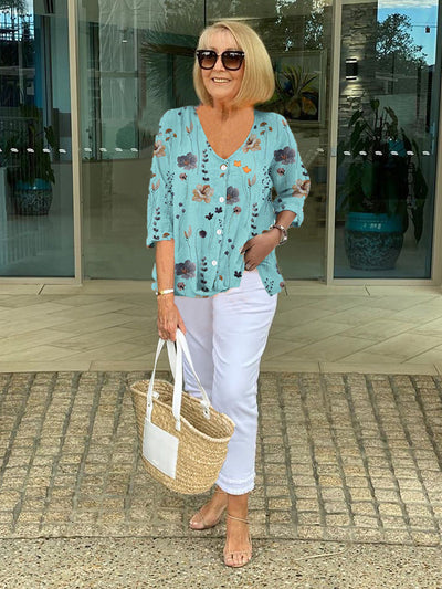 Marloes™ | Elegante Bluse mit Blumen