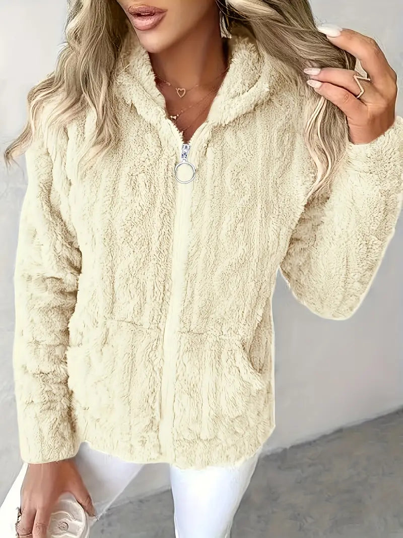 GAELLE | Langarm Kapuzenpullover Mit Reißverschluss