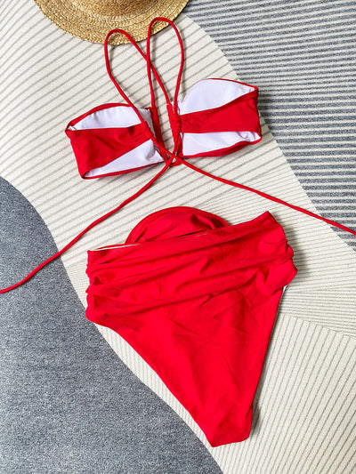 Yuna® | Bikini mit Neckholder und Blumendetail