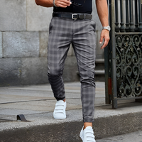 Rory | Herren Chino Hose | Kariert in Dunkelgrau