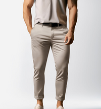 Franky | Herren Chino Hose | Schwarze Stoffhose in Beige