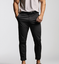 Franky | Herren Chino Hose | Schwarze Stoffhose in Schwarz