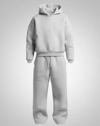 Clara | Damen Bequemer Oversized Jogginganzug in Hellgrau