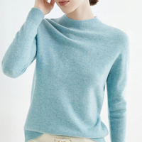 Raina | Damen Weicher Wärmender Stehkragenpullover in Blau