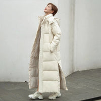 Eleganter winddichter Wintermantel für Frauen - Gwen in Beige
