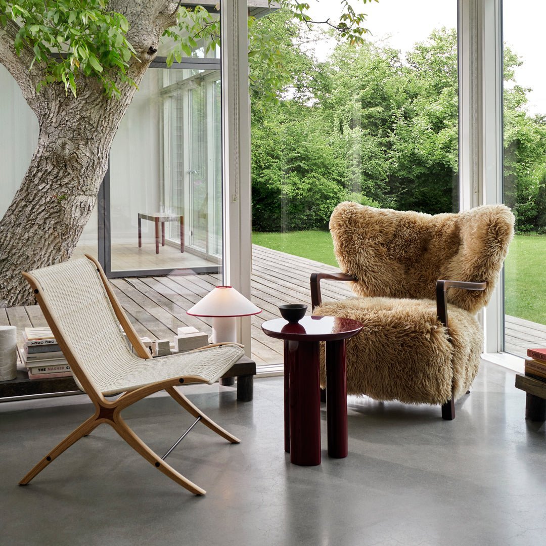 Tischlampe mit Stoffschirm – Lunara