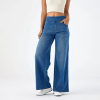Mariel | Weite Jeanshose in Blau