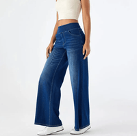 Mariel | Weite Jeanshose in Dunkelblau