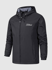 Regenjacke Herren Wasserdicht | Leicht Atmungsaktiv in Schwarz