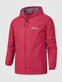 Regenjacke Herren Wasserdicht | Leicht Atmungsaktiv in Rot