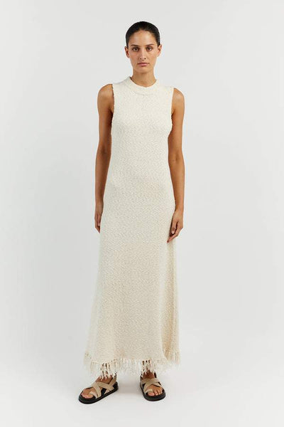 Cornelia Tassel Knit Maxi Tank Dress