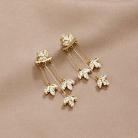 Elegante Wasserfall Ohrringe in 18K Gold