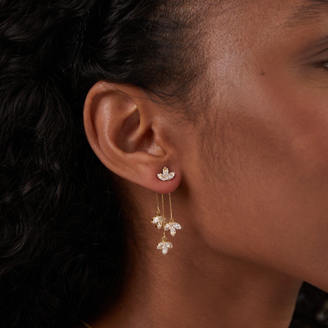 Elegante Wasserfall Ohrringe