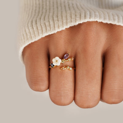 Freude - Goldene Blütenringe