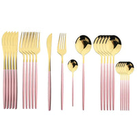 24-teiliges RVS Besteckset – Aurinox in Rosa Gold
