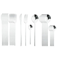 24-teiliges RVS Besteckset – Aurinox in Silber