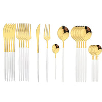 24-teiliges RVS Besteckset – Aurinox in Weißgold
