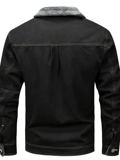 Geoffroy – Vintage Jeans Jacke Mit Fleece Futter