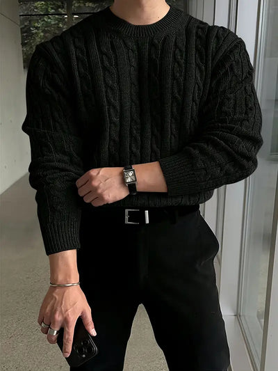 Mergim – Lässiger Strickpullover Mit Langen Ärmeln