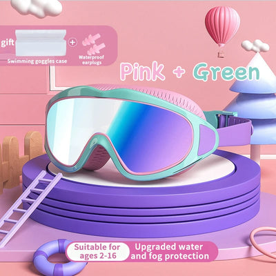 Letzter-Tag-Aktion: 49 % Rabatt auf wasserdichte und beschlagfreie HD-Schwimmbrillen für Kinder mit großem Rahmen