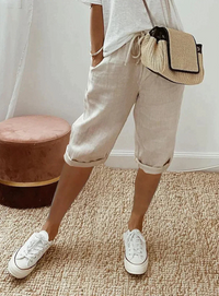 Ezra | Damen 3/4 Hose | Weiße in Beige