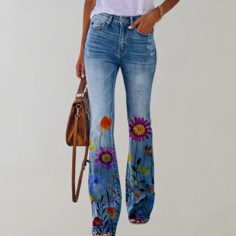 Laura | Damen Weite Jeans | Flared