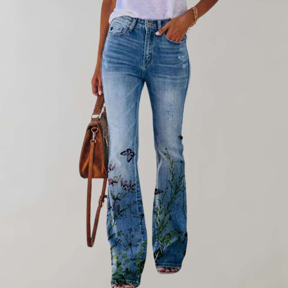 Laura | Damen Weite Jeans | Flared