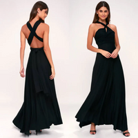 Mathilda | Damen Abend Wickelkleid | Festlich in Schwarz