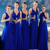 Mathilda | Damen Abend Wickelkleid | Festlich in Saphirblau