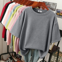 Vina | Damen Basic T-Shirt | Oversized in Dunkelgrau