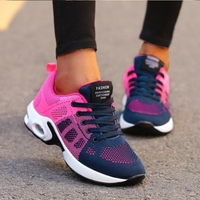 Francheska | Damen Weiß Sportschuhe | Bequem in Blau Rosa
