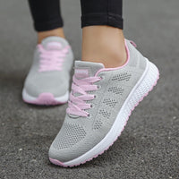 Colbie | Damen weiß Sportschuhe | Bequem in Grau - Rosa