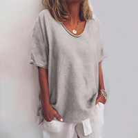 Melina | Damen Bequeme T-Shirt | Lockere in Grau