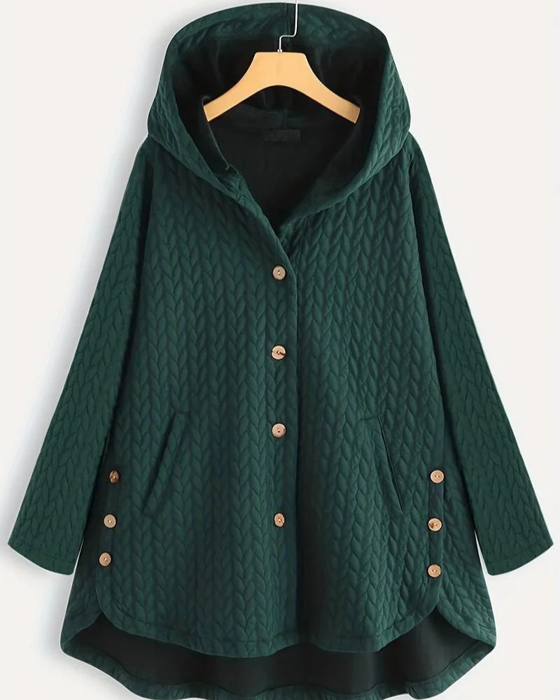 Damen bequeme Kapuzenjacke | Lang