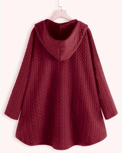 Damen bequeme Kapuzenjacke | Lang