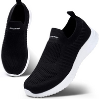 Eleonar | Bequeme Damen Sneaker | Turnschuhe in Schwarz-Weiß