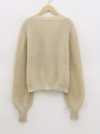 Karina | Damen Kurze Strickjacke | Schwarz