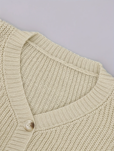 Karina | Damen Kurze Strickjacke | Schwarz