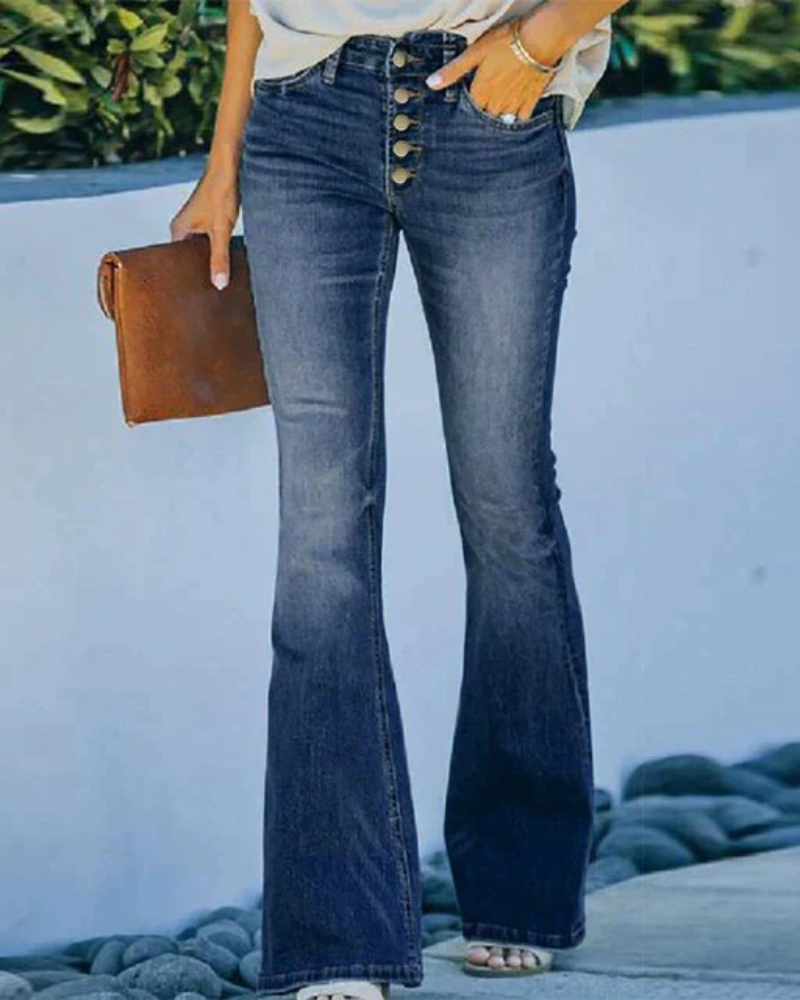 Annett | Damen High Waist Jeans | Bootcut