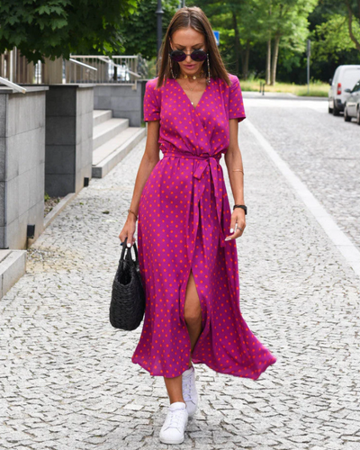 Tabea | Damen Elegante Wickelkleid | Abendkleid