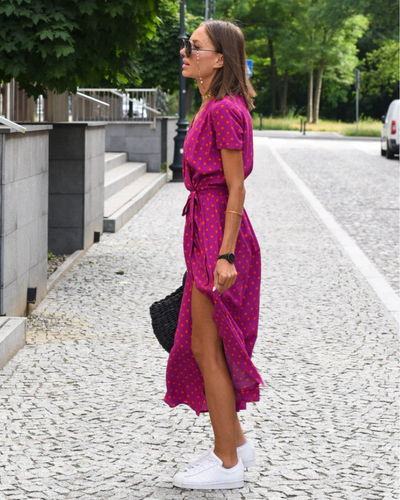 Tabea | Damen Elegante Wickelkleid | Abendkleid