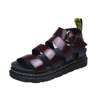 Hannah | Damen Comfortable Sandals Plateau Riemchensandalen Schnallenverschluss in Rot