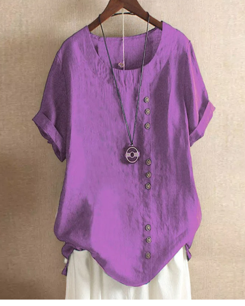 Fenja | Damen Kurzarm Bluse | Elegant