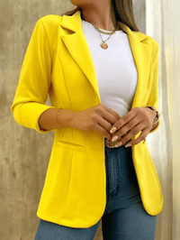 Marilyn | Damen Blazer Elegant | Grün in Gelb